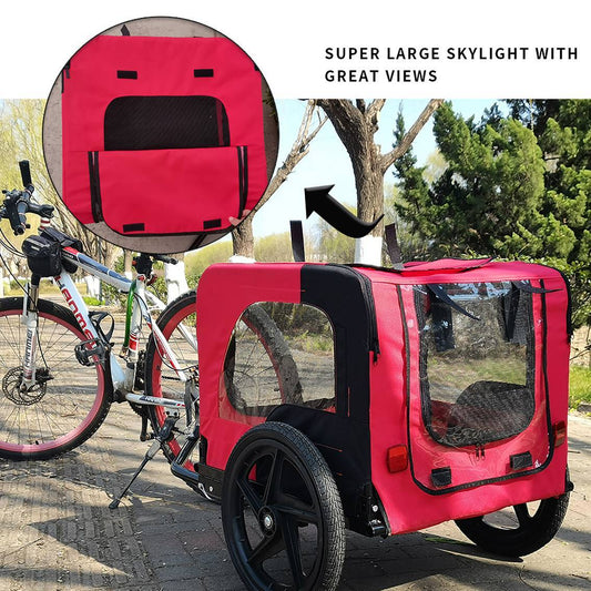 Bicycle Trailer For Pets Outdoor Foldable Dog Trailer With Reflectors Everware Hub