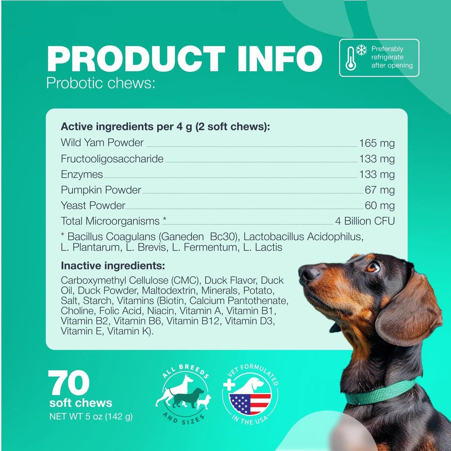 Probiotics for Dogs,180 Chews for Gut Health, Immunity & Itchy Skin Everware Hub