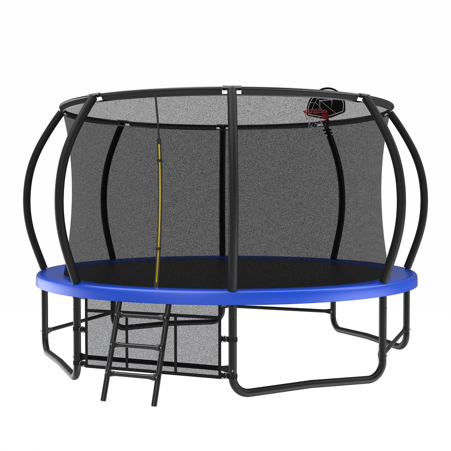 14FT Outdoor Fenced Trampoline with Ladder,Rust-Proof Leisure Jumping Trampoline for Kids & Adults Everware Hub
