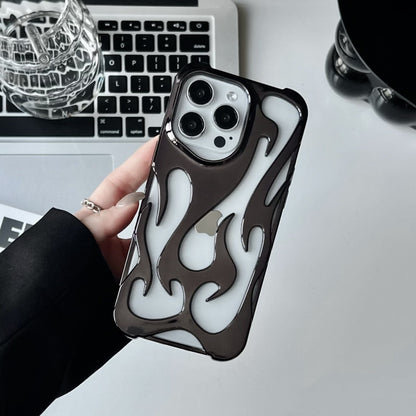 Electroplating Flame Pattern Phone Case – Hollow Heat Dissipation Soft Shell for iPhone & Android Everware Hub