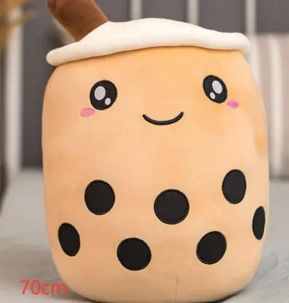 Cute Strawberry Milk Tea Plush Toy – Soft Boba Tea Cup Pillow for Kids, Girls, Birthday Gift, Kawaii Bubble Tea Cushion Everware Hub