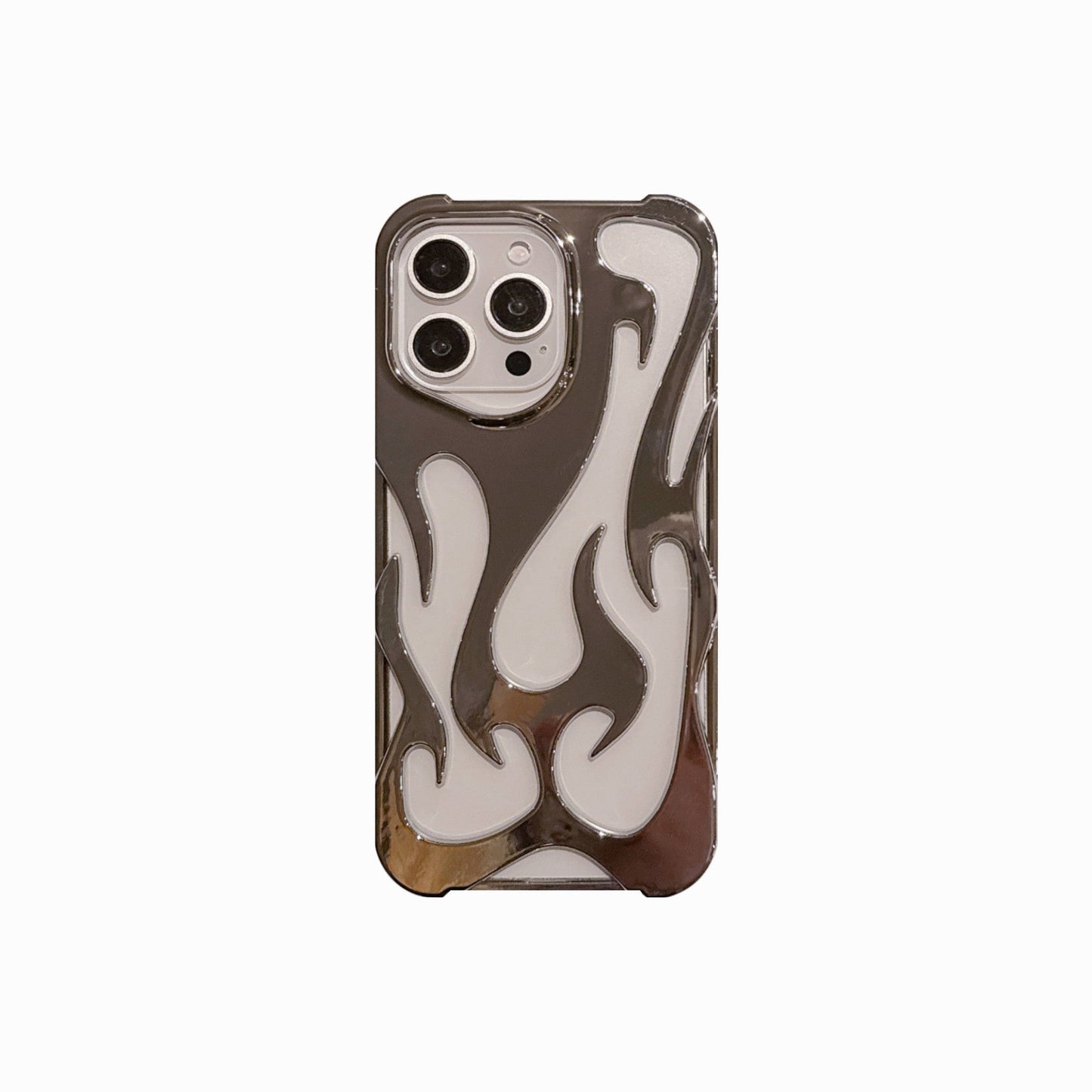Electroplating Flame Pattern Phone Case – Hollow Heat Dissipation Soft Shell for iPhone & Android Everware Hub