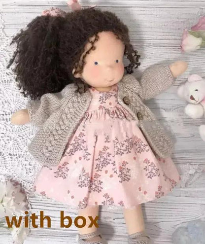 Handmade Plush Doll, Golden Curly Hair Girl , Soft Stuffed Doll Gift for Kids & Collectors Everware Hub
