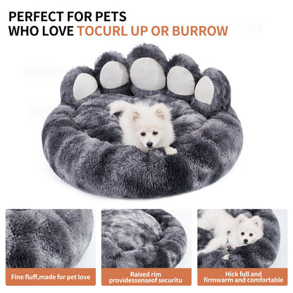 Bear Paw Shaped Dog Bed – Cozy Plush Pet Bed for Small & Medium Dogs and Indoor Cats Everware Hub