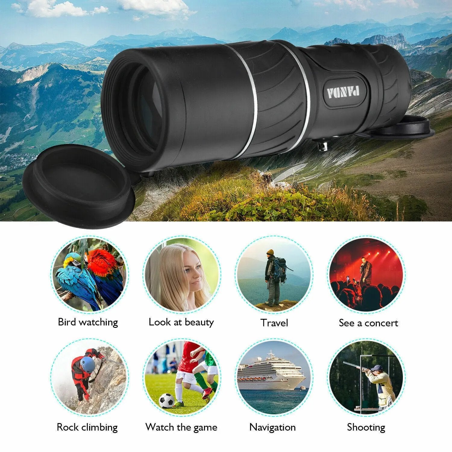 40x60 HD Monocular Telescope – Day/Night Vision Waterproof Everware Hub