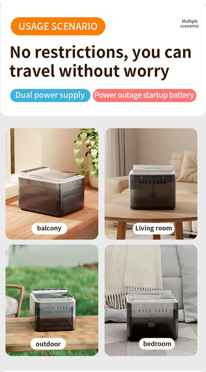 Wireless Charging 304 Stainless Steel Automatic Pet Water Fountain – Battery-Driven Induction Cat & Dog Water Dispenser Everware Hub