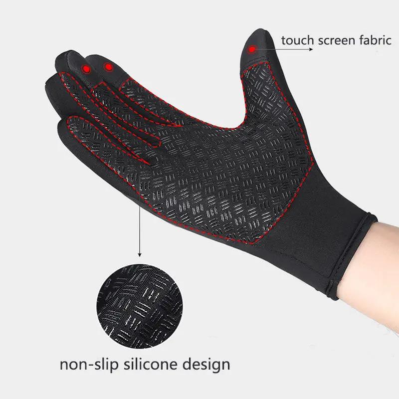 Winter Touchscreen Motorcycle Gloves – Waterproof, Windproof, Fleece-Lined Sports Riding Gloves Everware Hub
