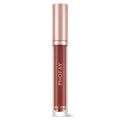 PHOFAY deep red hyaluronic lip gloss with rose gold cap and clear branding text.
