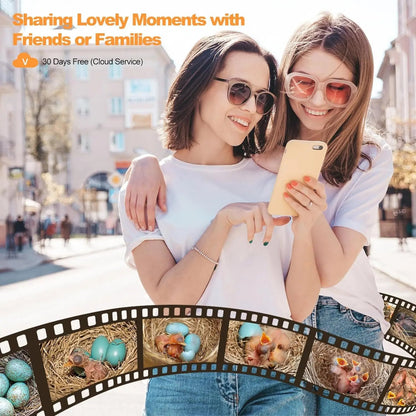 Smart Birdhouse Camera ,3MP Outdoor Nest Box with Motion Detection Everware Hub