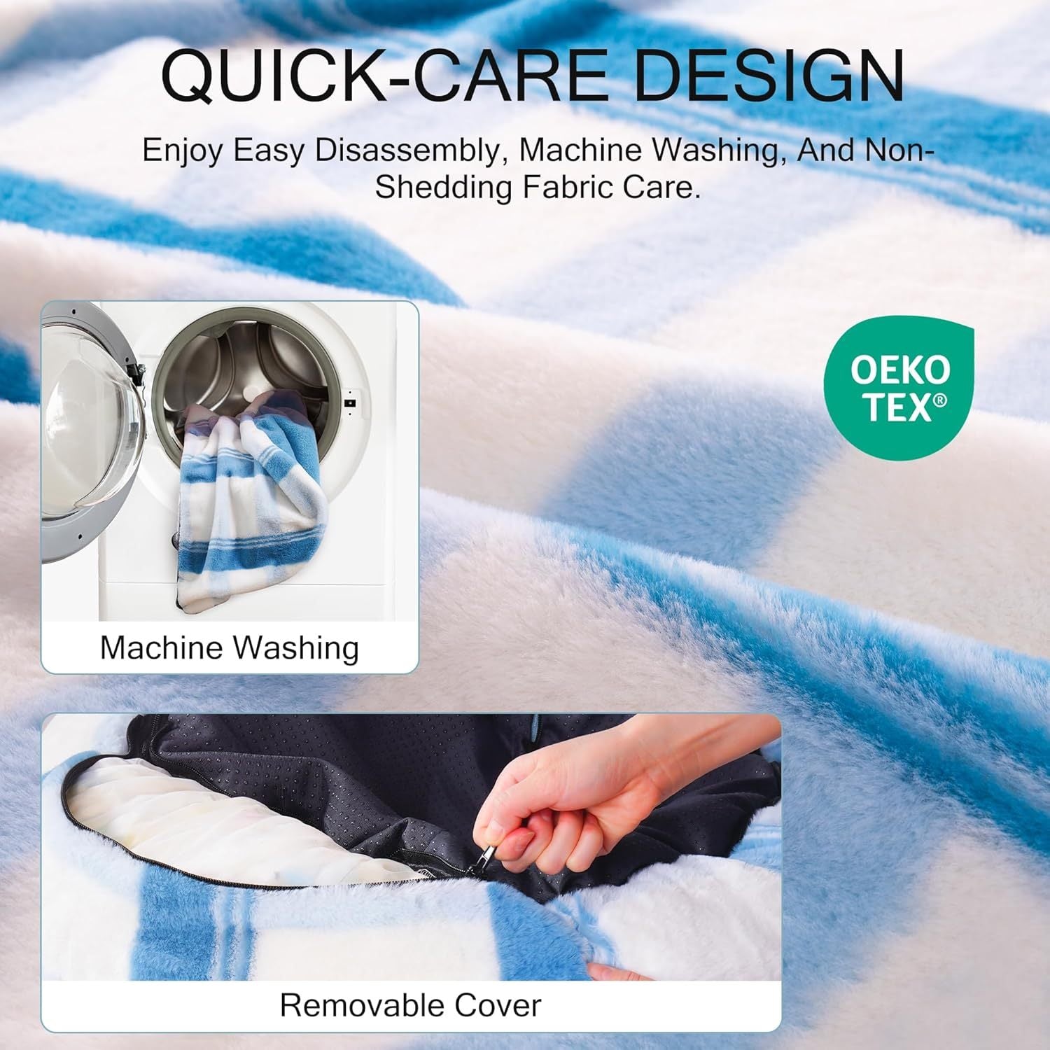 MEWOOFUN Plush Round Cat Bed For Indoor Cats - Calming Washable Pet Bed With Non-Slip Bottom, Soft Fluffy Dog Bed For Puppy & Kitten, 23 Inch Blue Striped Everware Hub