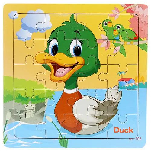 Children’s Wooden Poultry Animal Puzzle – Fun & Educational Everware Hub