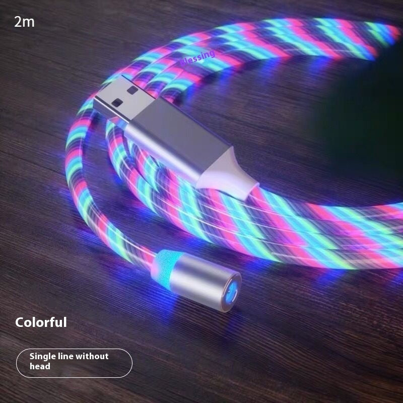 Magnetic LED Fast Charging Cable, Streamer Charging Cord for Type-C, Lightning & Micro USB Devices Everware Hub