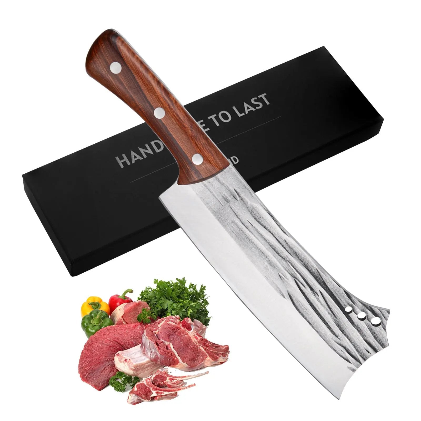 Kegani Heavy-Duty Meat Cleaver – 1.4 lbs Bone Chopper Knife | High Carbon Steel Butcher Knife Everware Hub