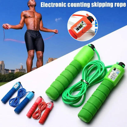 Adjustable Skipping Rope with Counter – Wear-Resistant Foam Handle Jump Rope for Fitness, Exercise & Training Everware Hub