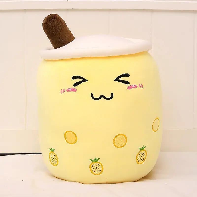 Cute Strawberry Milk Tea Plush Toy – Soft Boba Tea Cup Pillow for Kids, Girls, Birthday Gift, Kawaii Bubble Tea Cushion Everware Hub