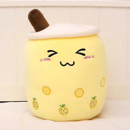 Cute Strawberry Milk Tea Plush Toy – Soft Boba Tea Cup Pillow for Kids, Girls, Birthday Gift, Kawaii Bubble Tea Cushion Everware Hub