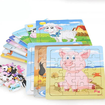 Children’s Wooden Poultry Animal Puzzle – Fun & Educational Everware Hub
