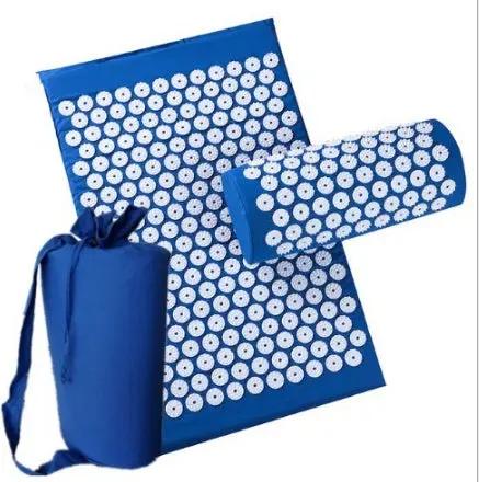 Acupressure Yoga Mat & Pillow Set – Massage Cushion for Back, Neck & Stress Relief Therapy Everware Hub