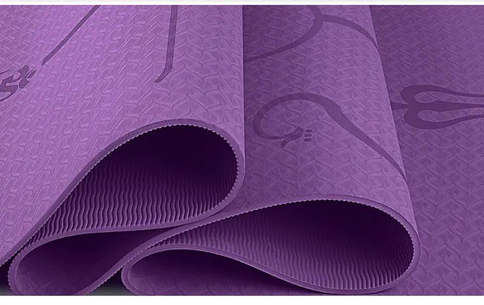 Non-Slip TPE Yoga Mat with Position Line – Eco-Friendly, Anti-Skid Exercise Mat for Beginners & Home Workouts Everware Hub