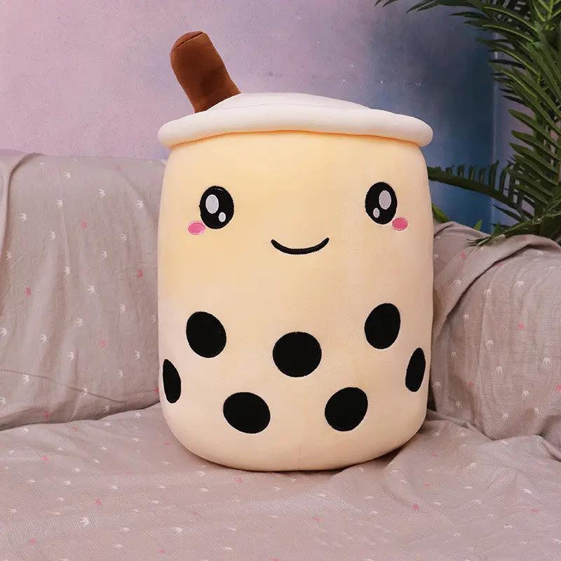 Cute Strawberry Milk Tea Plush Toy – Soft Boba Tea Cup Pillow for Kids, Girls, Birthday Gift, Kawaii Bubble Tea Cushion Everware Hub