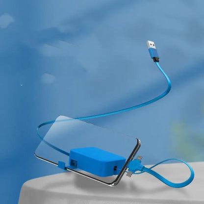 4-in-1 Retractable USB Cable with Stand – Type-C, iPhone, Micro USB Everware Hub