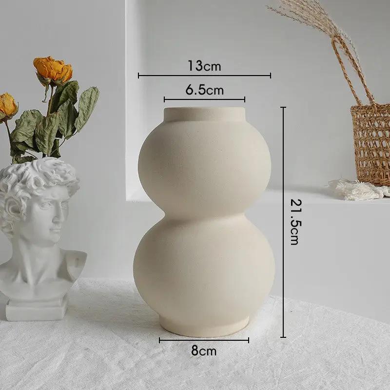 Minimalist Ceramic Vase – Modern Art Flower Arrangement Vase for Living Room & Home Decor Everware Hub