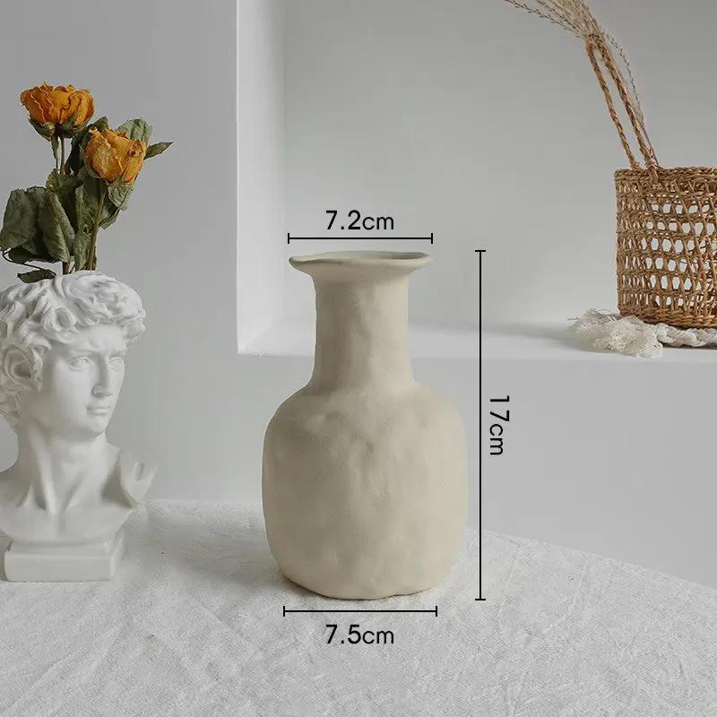 Minimalist Ceramic Vase – Modern Art Flower Arrangement Vase for Living Room & Home Decor Everware Hub
