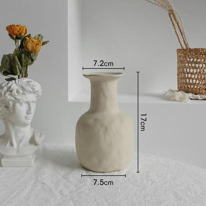 Minimalist Ceramic Vase – Modern Art Flower Arrangement Vase for Living Room & Home Decor Everware Hub