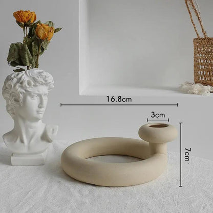 Minimalist Ceramic Vase – Modern Art Flower Arrangement Vase for Living Room & Home Decor Everware Hub