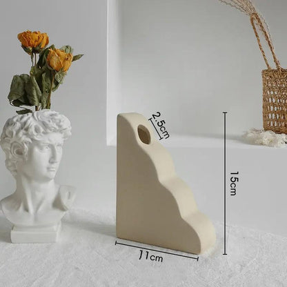 Minimalist Ceramic Vase – Modern Art Flower Arrangement Vase for Living Room & Home Decor Everware Hub