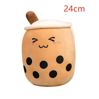 Cute Strawberry Milk Tea Plush Toy – Soft Boba Tea Cup Pillow for Kids, Girls, Birthday Gift, Kawaii Bubble Tea Cushion Everware Hub