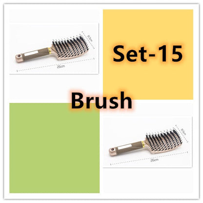 Hairbrush Anti Klit Brushy Haarborstel Women Detangler Hair Brush Bristle Nylon Scalp Massage  Teaser Hair Brush Comb Everware Hub