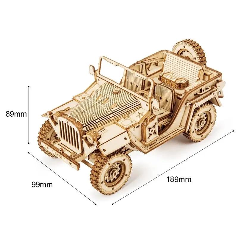3D Wooden Puzzle Model Army Jeep Kit MC701 ,DIY Toy Gift Everware Hub