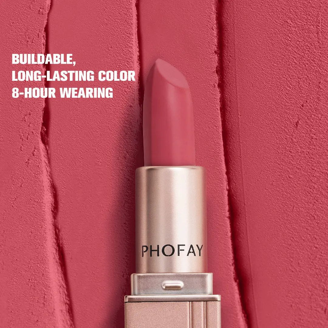 PHOFAY Matte Lipstick ,Waterproof, Long-Wearing, Ceramide-Infused Matte Everware Hub