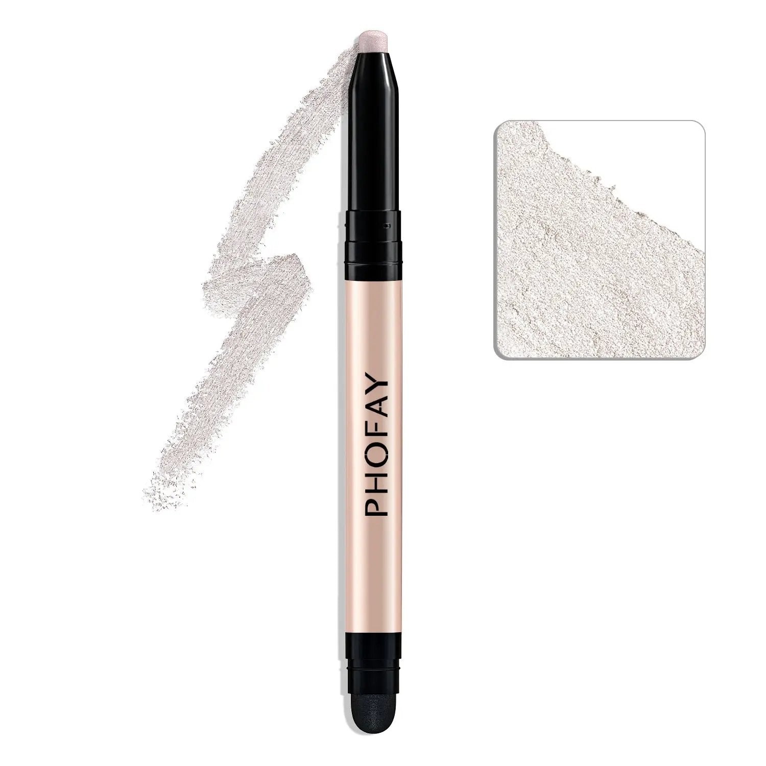 PHOFAY creamy waterproof eyeshadow stick in soft pearl shade with smudge-proof formula.