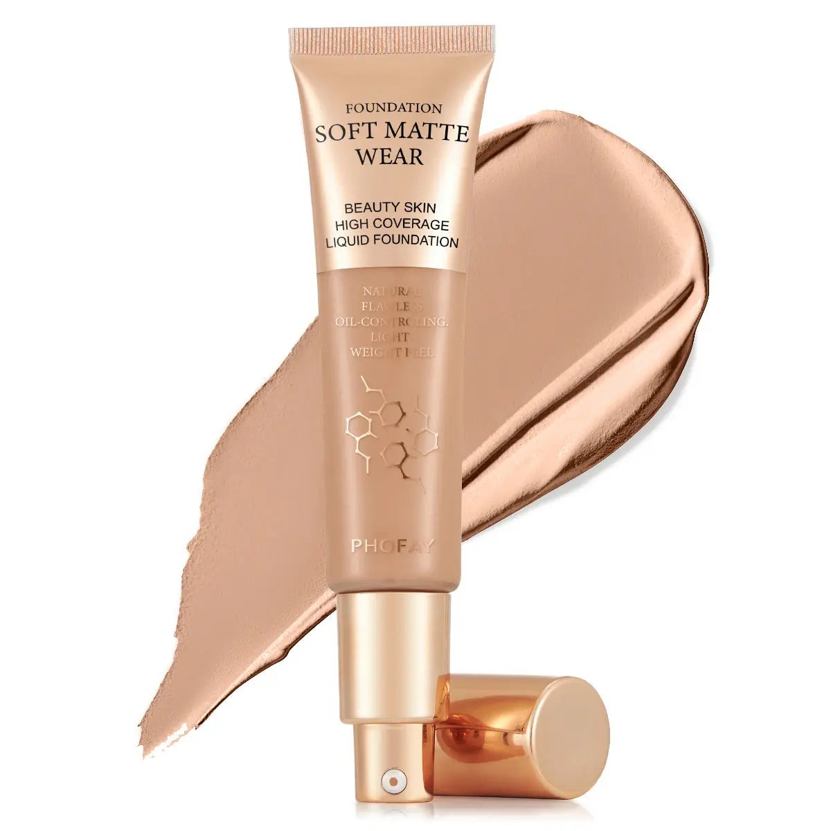 PHOFAY Full Coverage Foundation , Matte Finish, Oil‑Control, Lightweight Everware Hub