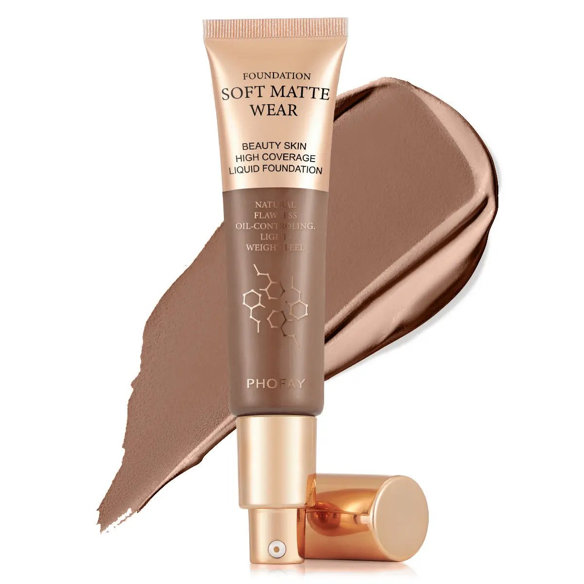 PHOFAY Full Coverage Foundation , Matte Finish, Oil‑Control, Lightweight Everware Hub