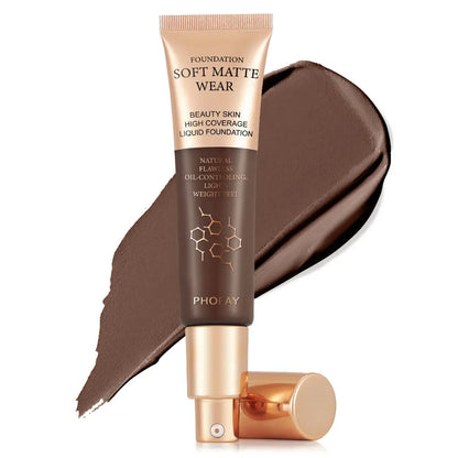 PHOFAY Full Coverage Foundation , Matte Finish, Oil‑Control, Lightweight Everware Hub