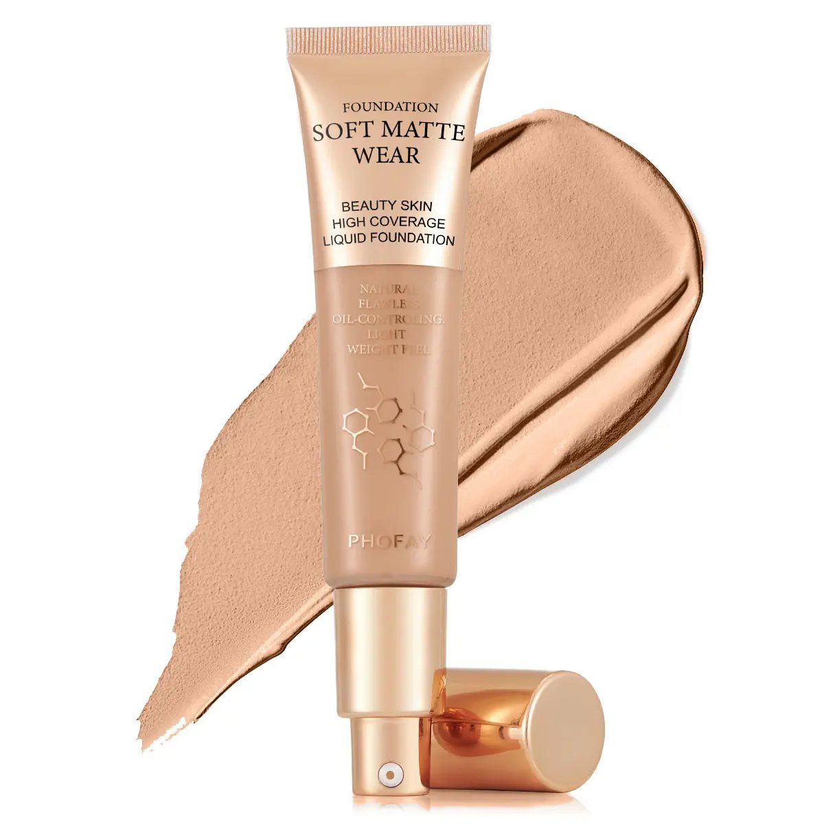 PHOFAY Full Coverage Foundation , Matte Finish, Oil‑Control, Lightweight Everware Hub
