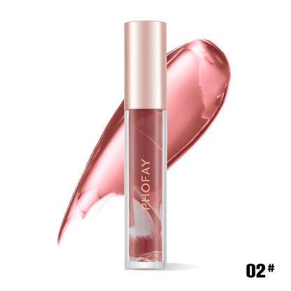 PHOFAY Rose Blooming Lip Gloss ,Hydrating & Subtly Tinted Shine Everware Hub
