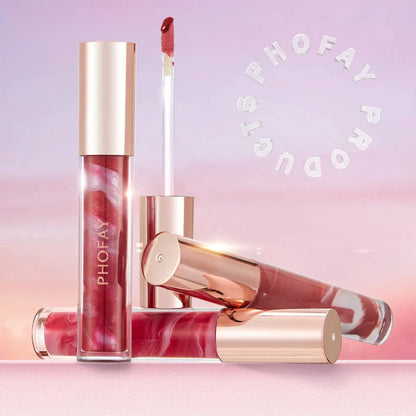 PHOFAY Rose Blooming Lip Gloss ,Hydrating & Subtly Tinted Shine Everware Hub