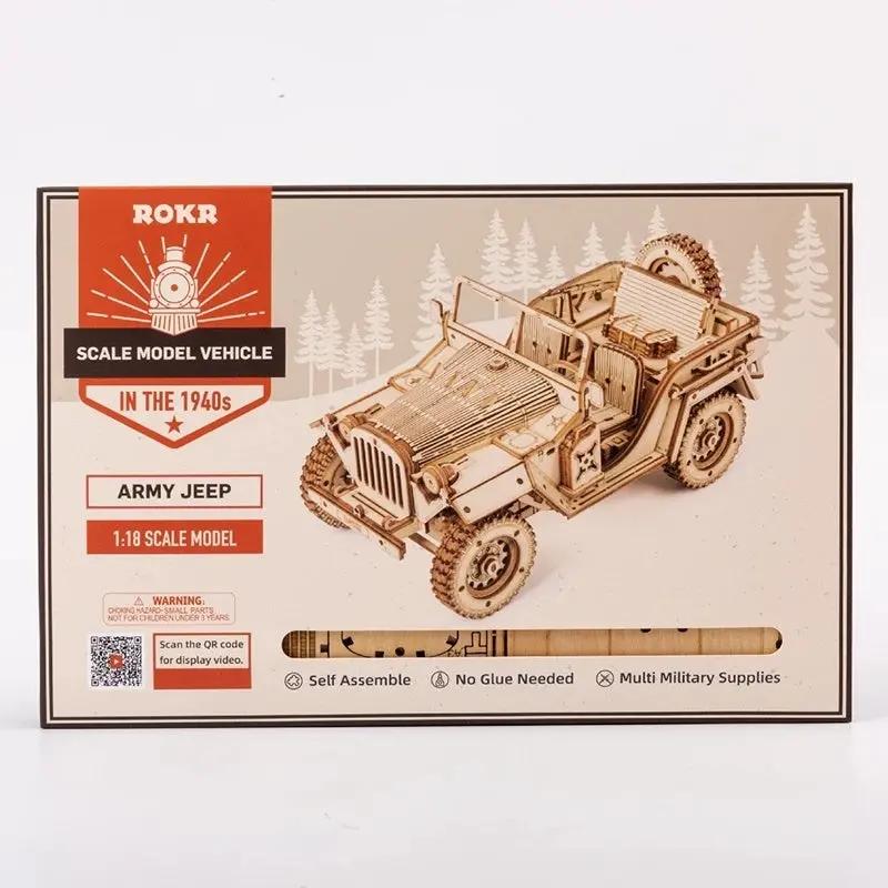 3D Wooden Puzzle Model Army Jeep Kit MC701 ,DIY Toy Gift Everware Hub