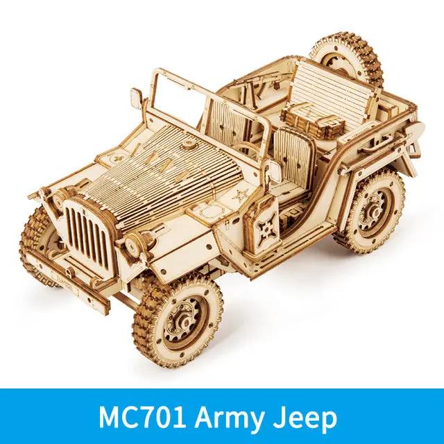 3D Wooden Puzzle Model Army Jeep Kit MC701 ,DIY Toy Gift Everware Hub