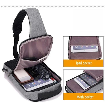 Anti-Theft USB Charging Chest Bag – Crossbody Sling Backpack for Travel, Outdoor & Daily Use Everware Hub
