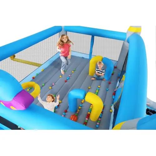Kids Inflatable Jump 'n Slide Bouncer with Blower Everware Hub