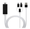 Type-C to HDMI 3-in-1 Projection Cable ,USB-C to HDMI/USB/Charging Adapter for Phone to TV/Monitor Display Everware Hub