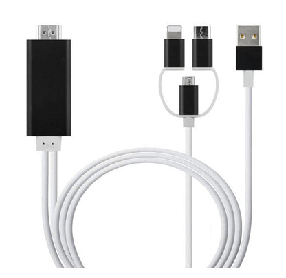 Type-C to HDMI 3-in-1 Projection Cable ,USB-C to HDMI/USB/Charging Adapter for Phone to TV/Monitor Display Everware Hub