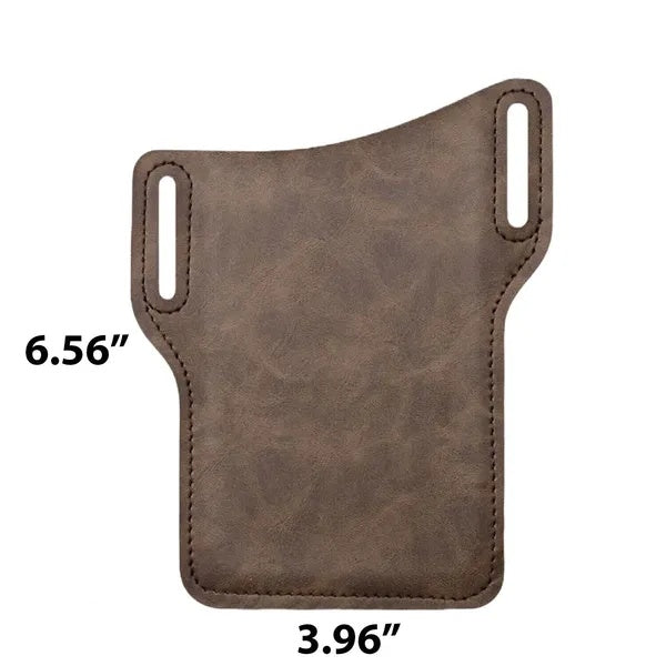 Men’s Leather Phone Belt Holster – Waist Loop Pouch Wallet Cover for Smartphones Everware Hub