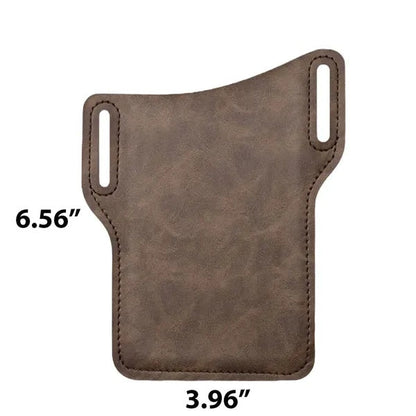Men’s Leather Phone Belt Holster – Waist Loop Pouch Wallet Cover for Smartphones Everware Hub