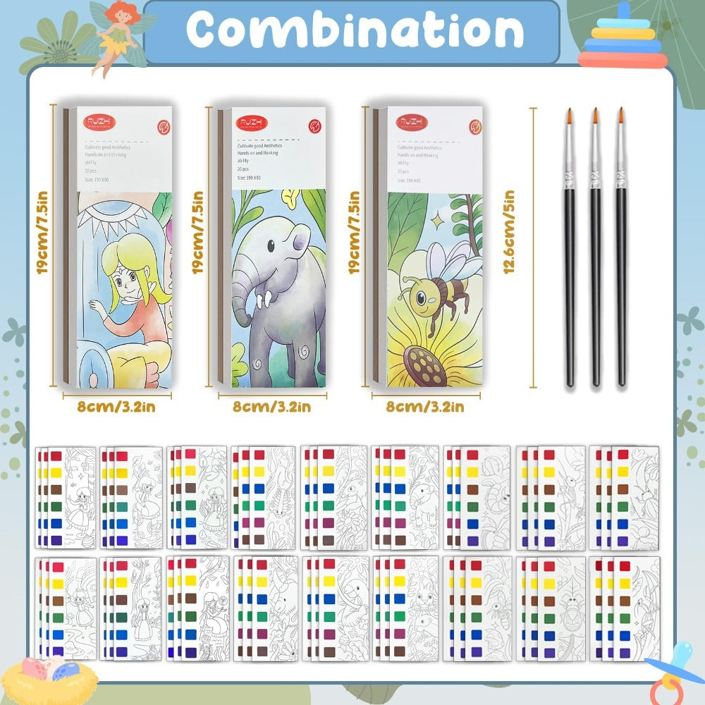 Watercolor Book Set of 3 – Premium Art Paper for Painting Everware Hub